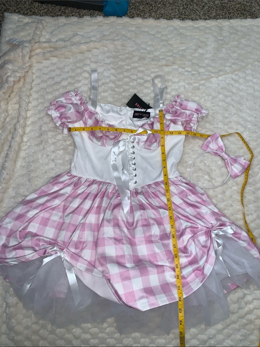 Dolls Kill Trickz N Treatz Little Bo Peep Dress with Headband, Size Small, NWT - Picture 8 of 9